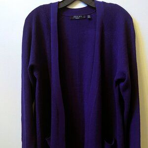 Cyrus Purple Ladies Open Cardigan Sweater